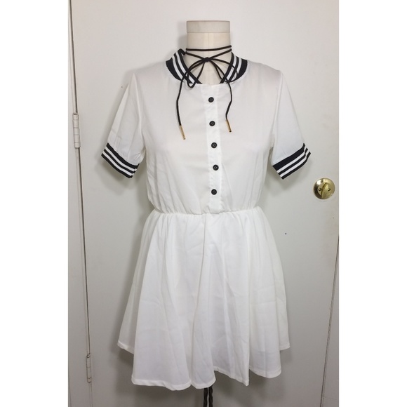 ROMWE Dresses & Skirts - NWOT Button Up Mini Circle Dress